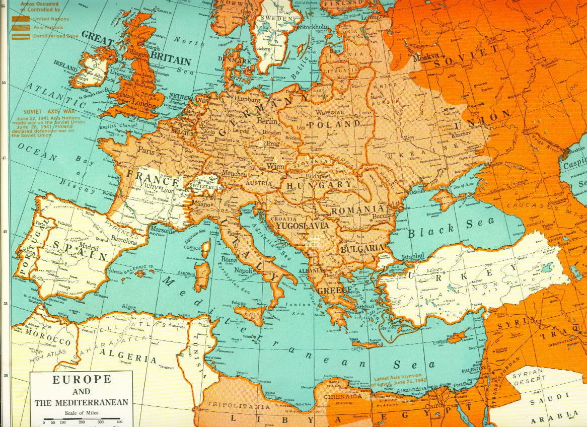 25 1941 Map Of Europe - Online Map Around The World
